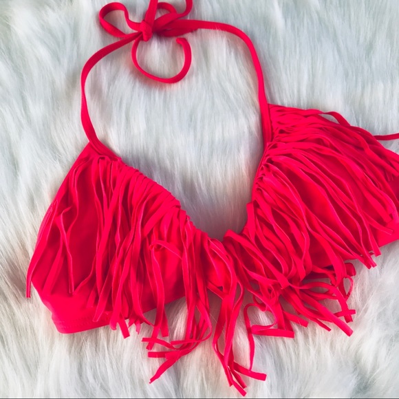 ｄａｍｓｅｌ  ｆｒｉｎｇｅ  ｃｏｒａｌ  ｂｉｋｉｎｉ  ｔｏｐ - Picture 3 of 6